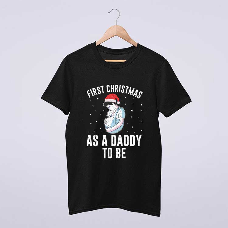 Christmas Daddy To Be Xmas Baby Announcement Gift T Shirt