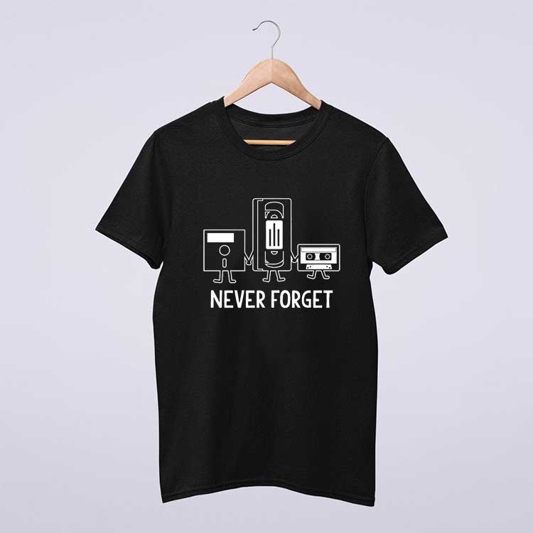 Never Forget Retro Cassette Tape Graphic T Shirt