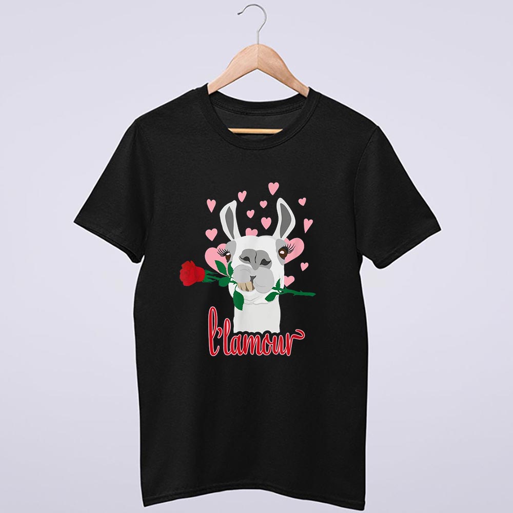 Llama L'amour - Funny Valentine's Day Pun T Shirt