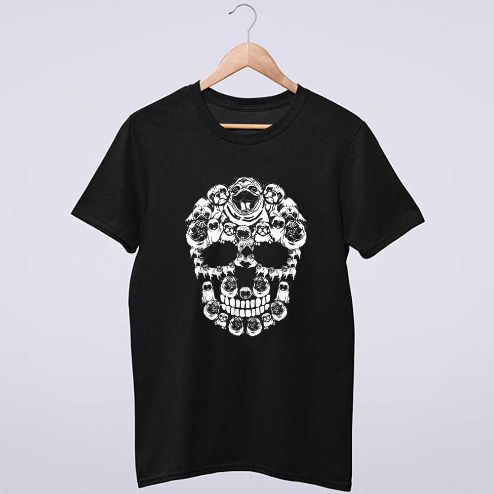 Pug Skull Dog Shirt Halloween Skull Costumes T-Shirt