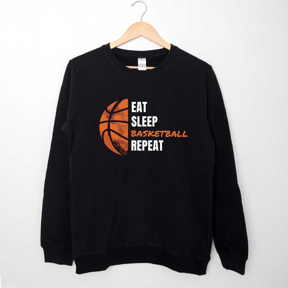 Sweatshirt Eat Sleep Basketball Repeat