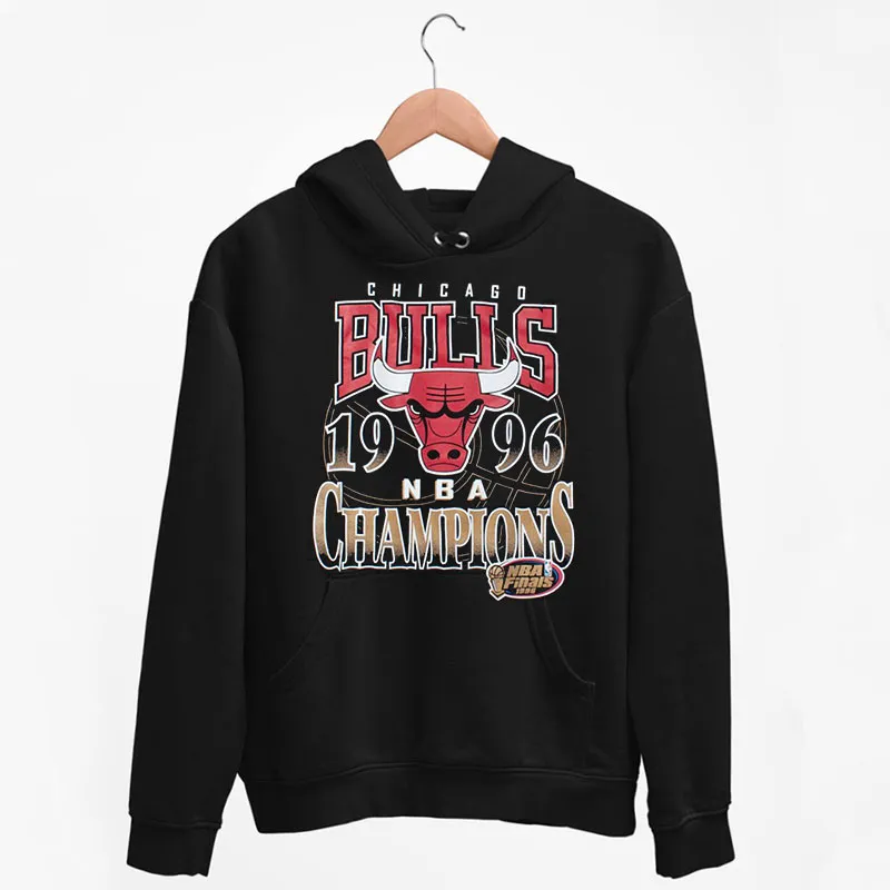 Black Hoodie 1996 Nba Vintage Chicago Bulls Shirt