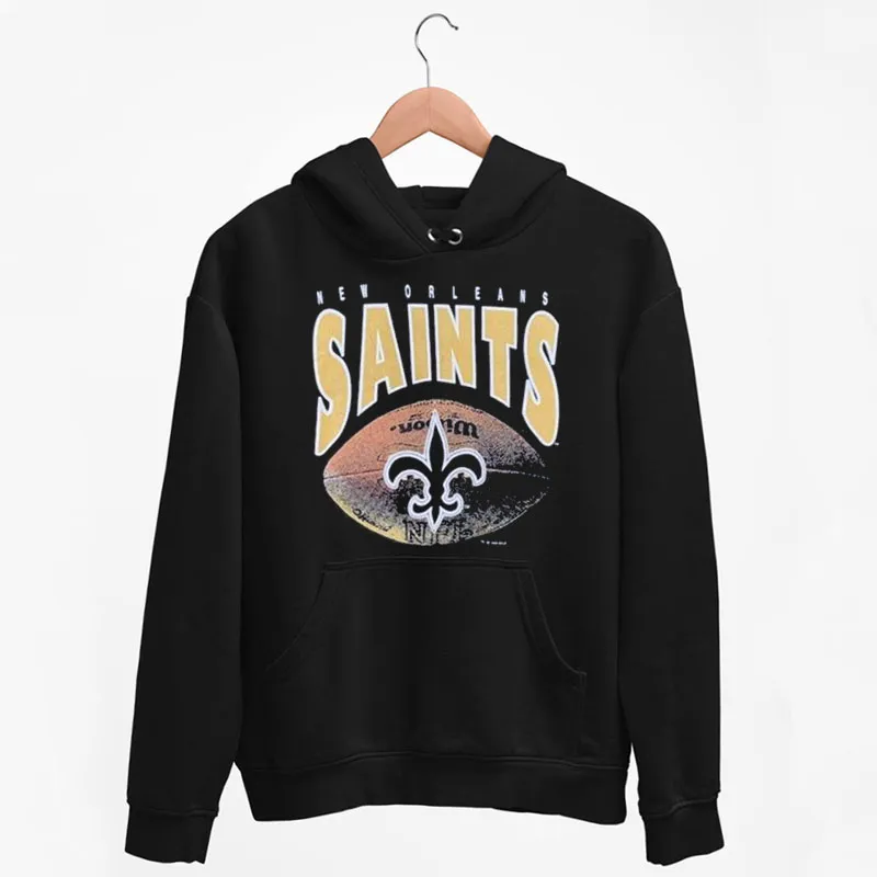 Black Hoodie 90s Vintage New Orleans Saints Sweatshirt