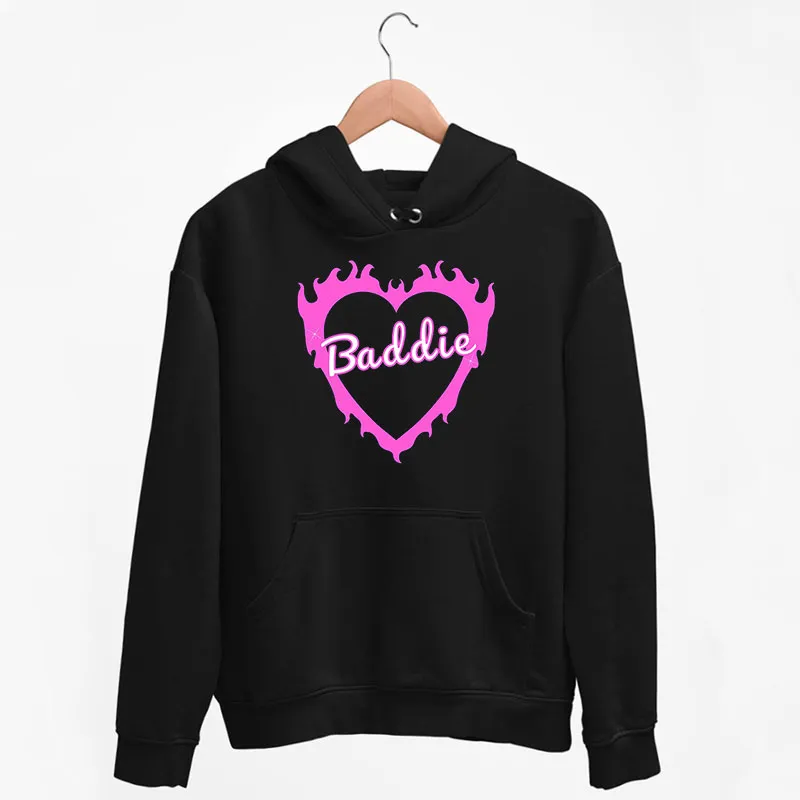 Black Hoodie Inspired Love Baddie Sweatshirt