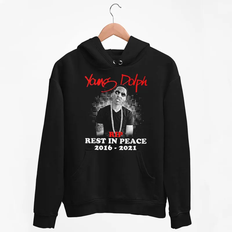 Black Hoodie Rest In Peace Young Dolph Tshirt