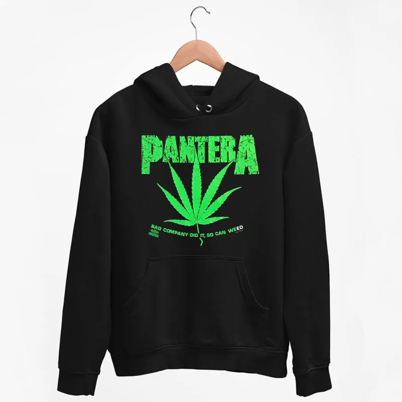 Black Hoodie Vintage 90s Pantera Weed Shirt