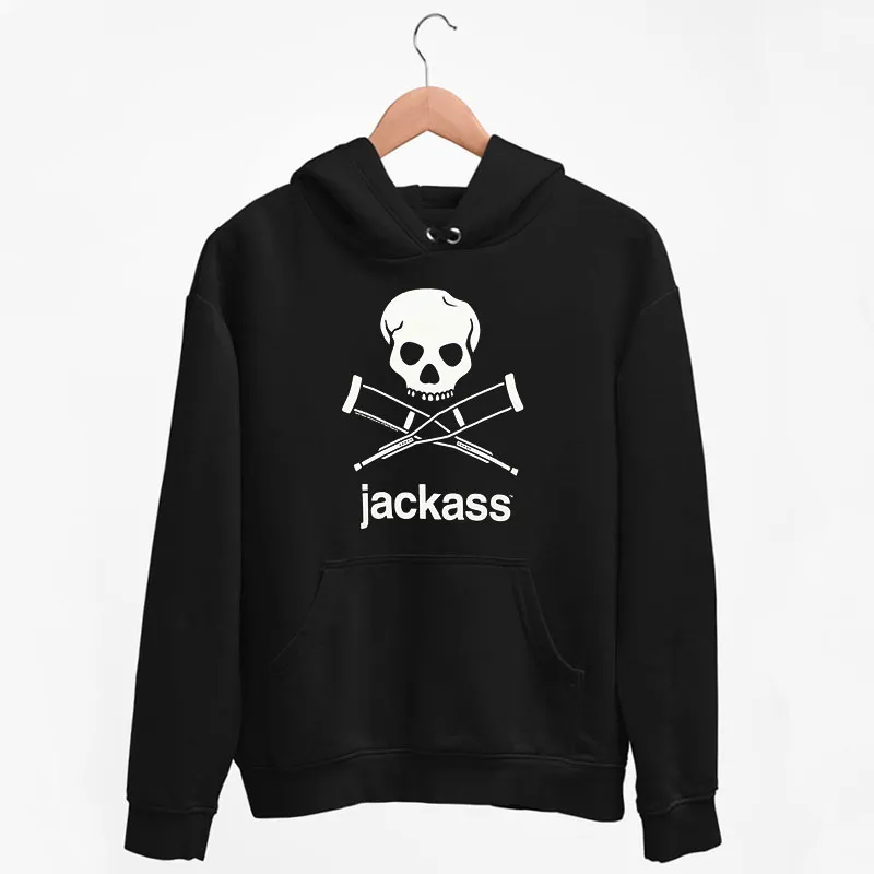 Black Hoodie Vintage 90s Skull Jackass T Shirt