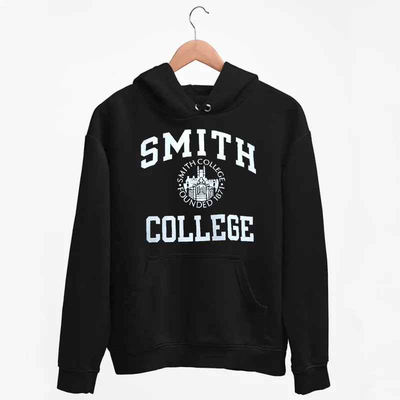 Black Hoodie Vintage 90s Smith College Sweatshirt