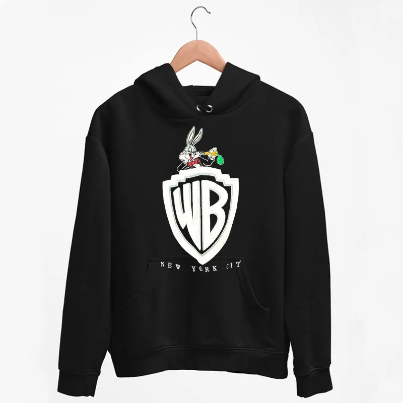 Black Hoodie Vintage Inspired Kaia Gerber's Warner Brothers Sweatshirt