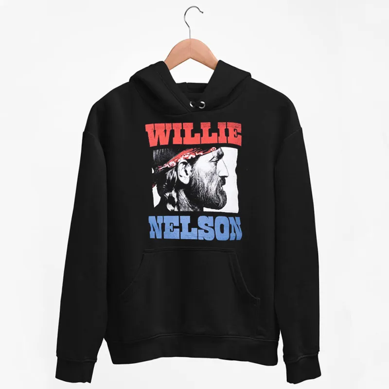 Black Hoodie Vintage Rare Retro Willie Nelson Shirt