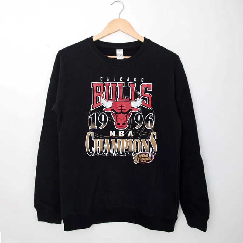 Black Sweatshirt 1996 Nba Vintage Chicago Bulls Shirt
