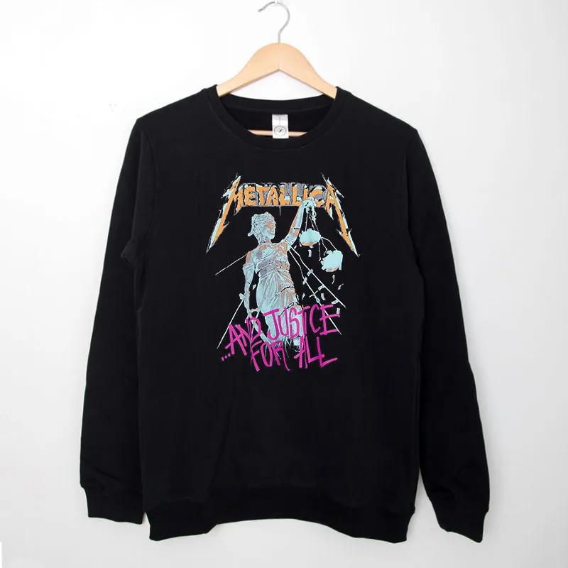 Black Sweatshirt And Justice For All Metallica T Shirt