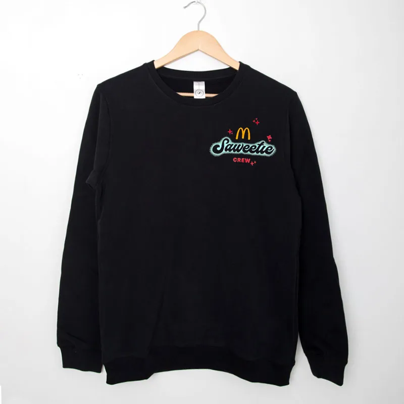 Black Sweatshirt Crew Saweetie Mcdonalds Shirt