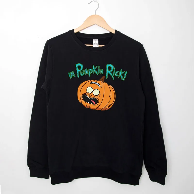 Black Sweatshirt Halloween Pumpkin Morty Funny Shirt