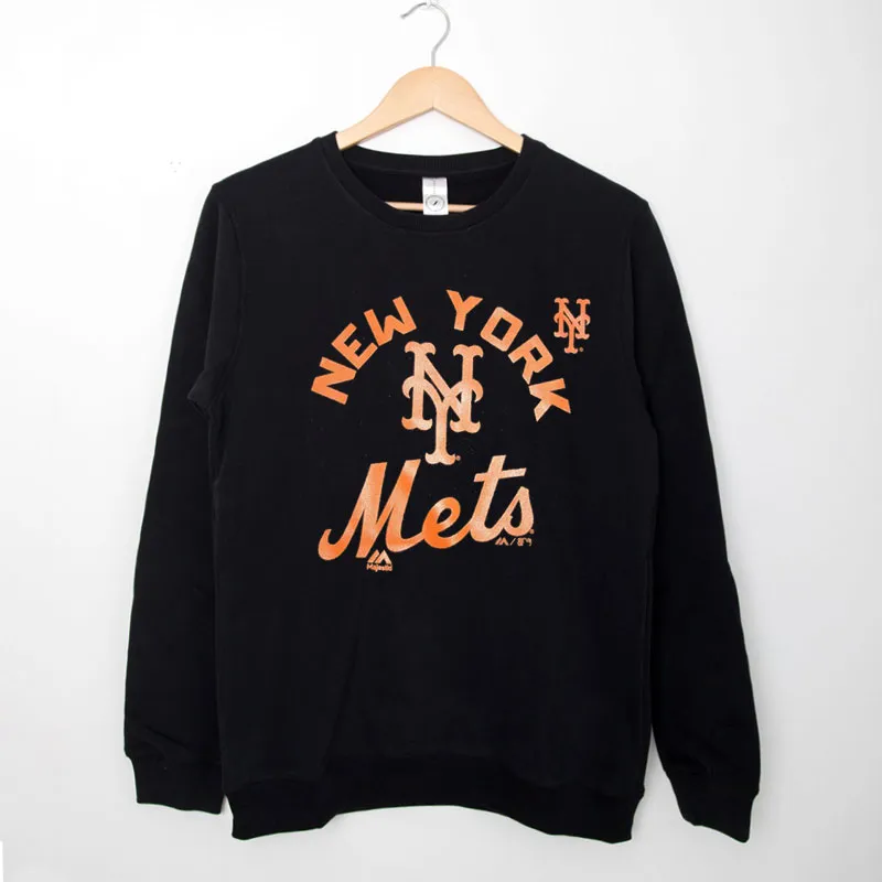 Black Sweatshirt New York Majestic Mets Hoodie