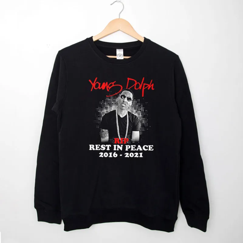 Black Sweatshirt Rest In Peace Young Dolph Tshirt