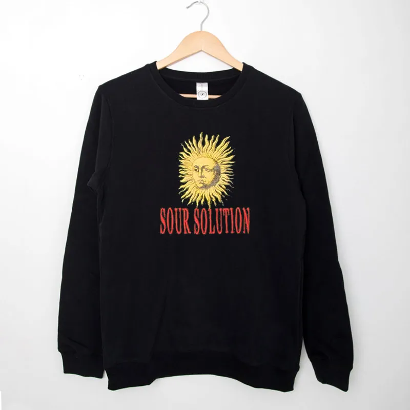 Black Sweatshirt Sun Sour Solution Hoodie