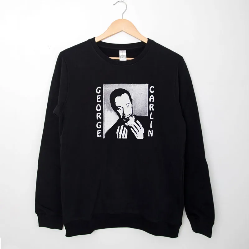 Black Sweatshirt Vintage 1980s It Only Hurts When I Think George Carlin Shirt
