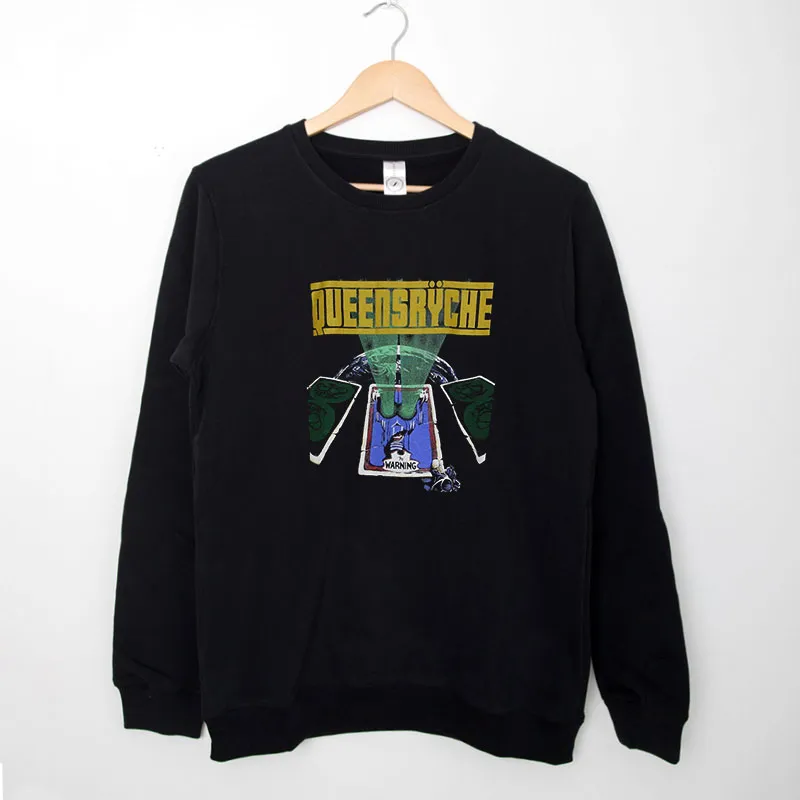 Black Sweatshirt Vintage 1985 Warning Tour Queensryche T Shirt
