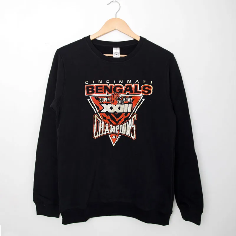 Black Sweatshirt Vintage 1989 Super Bowl Cincinnati Bengals Shirts