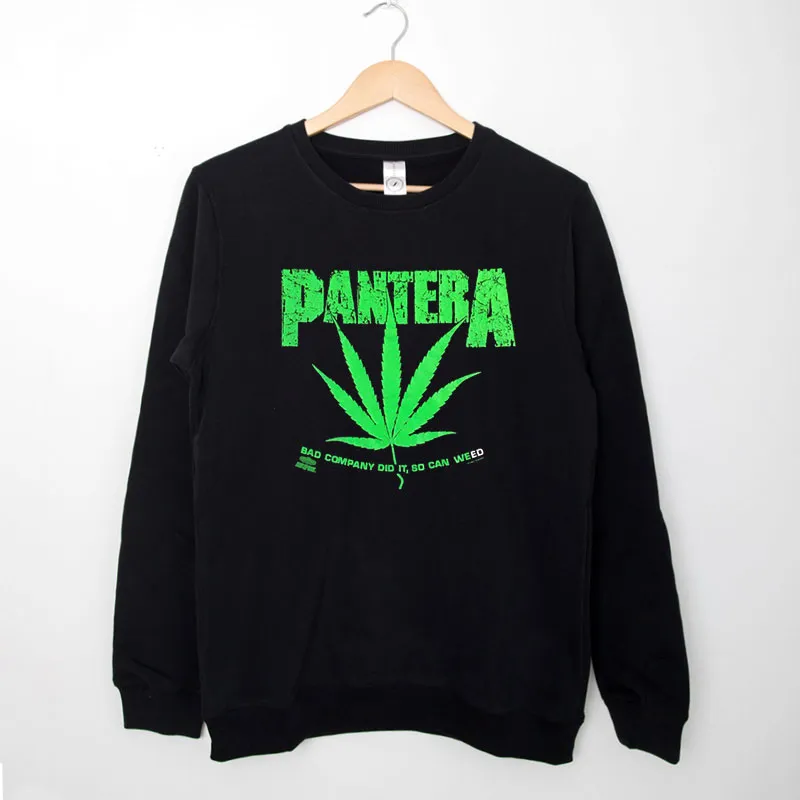 Black Sweatshirt Vintage 90s Pantera Weed Shirt