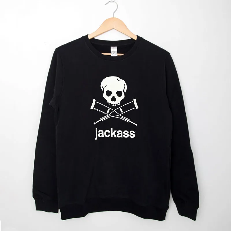 Black Sweatshirt Vintage 90s Skull Jackass T Shirt