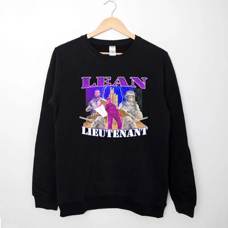 Black Sweatshirt Vintage Bootleg Lean Lieutenant Shirt