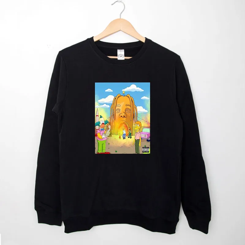 Black Sweatshirt Vintage Camiseta Travis Scott Simpsons Astroworld Shirt