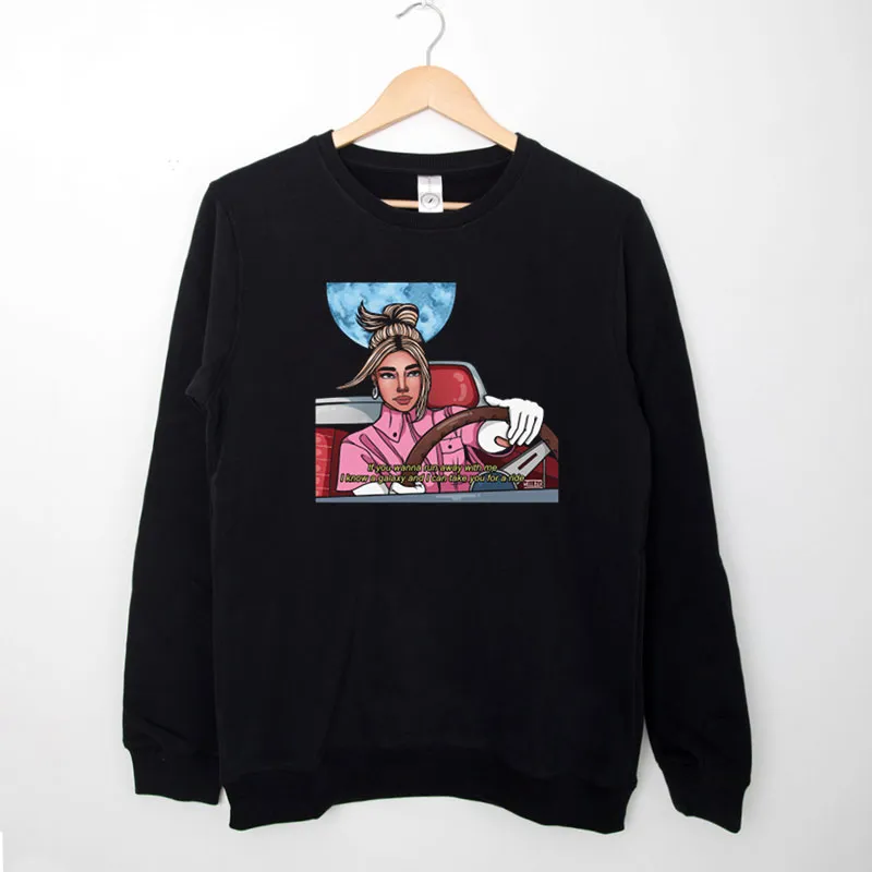 Black Sweatshirt Vintage Dua Lipa Merch Cartoon Shirt