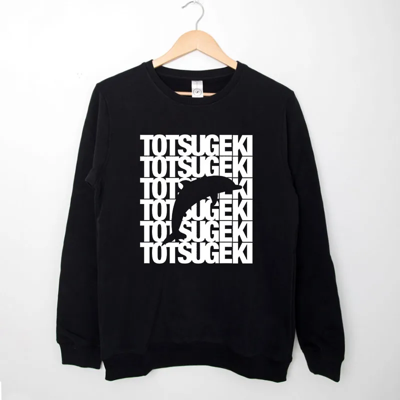Black Sweatshirt Vintage Inspired Dolphino Totsugeki Shirt