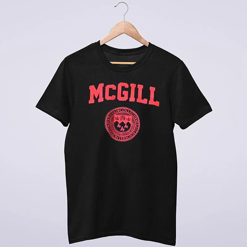 Black T Shirt Mcgill University Sweatshirt Crewneck