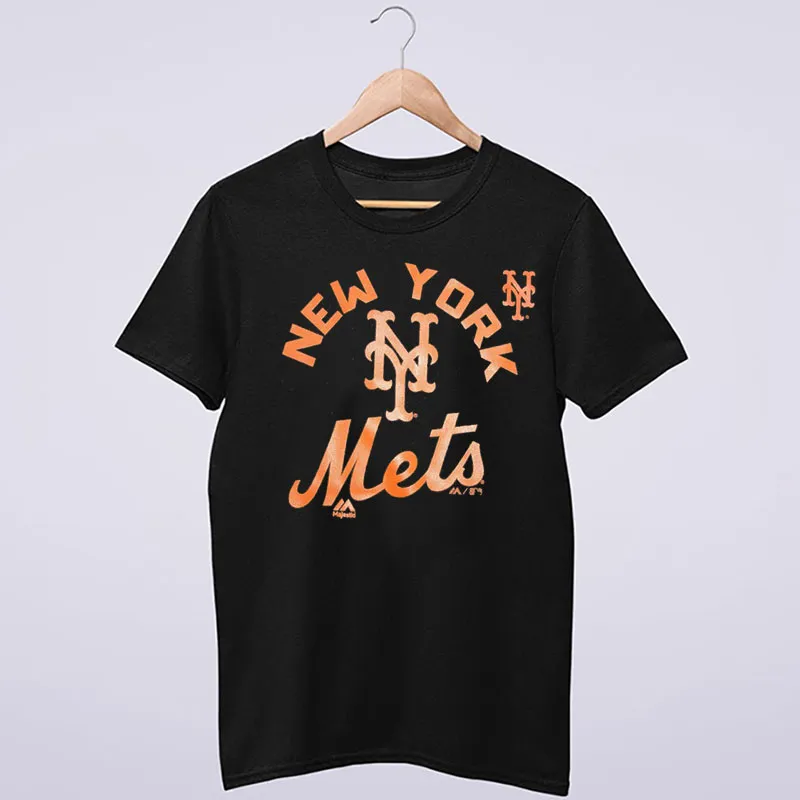 Black T Shirt New York Majestic Mets Hoodie