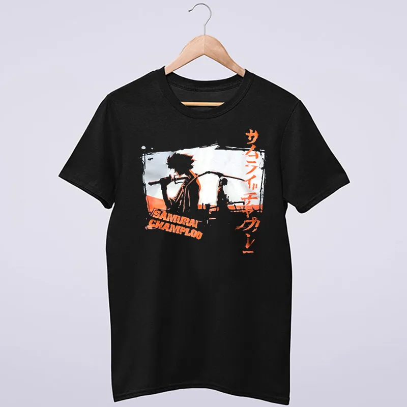 Black T Shirt Vintage Japanese Samurai Champloo Sweatshirt