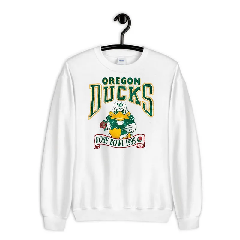 Vintage 1995 Ncaa Rose Bowl Oregon Ducks Sweatshirt Womens