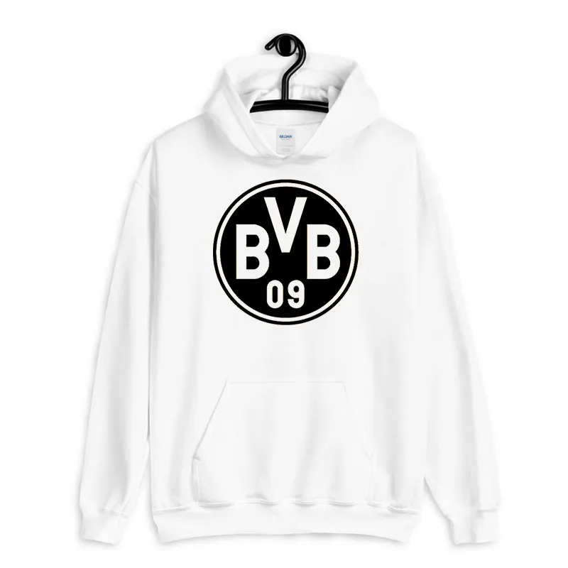 White Hoodie Bvb 09 Borussia Dortmund Sweatshirt