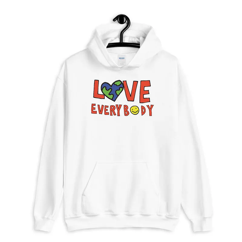 White Hoodie Inspired Love Earth Love Everybody Sweatshirt