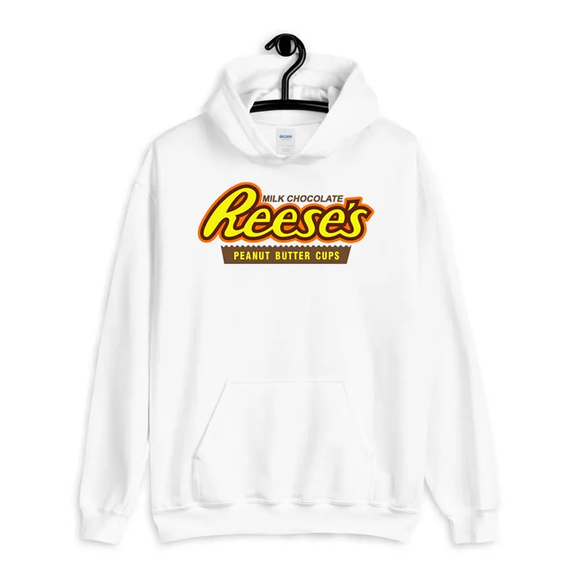 White Hoodie Milk Chocolate Peanuts Butter Cups Reese's Sweatshirt