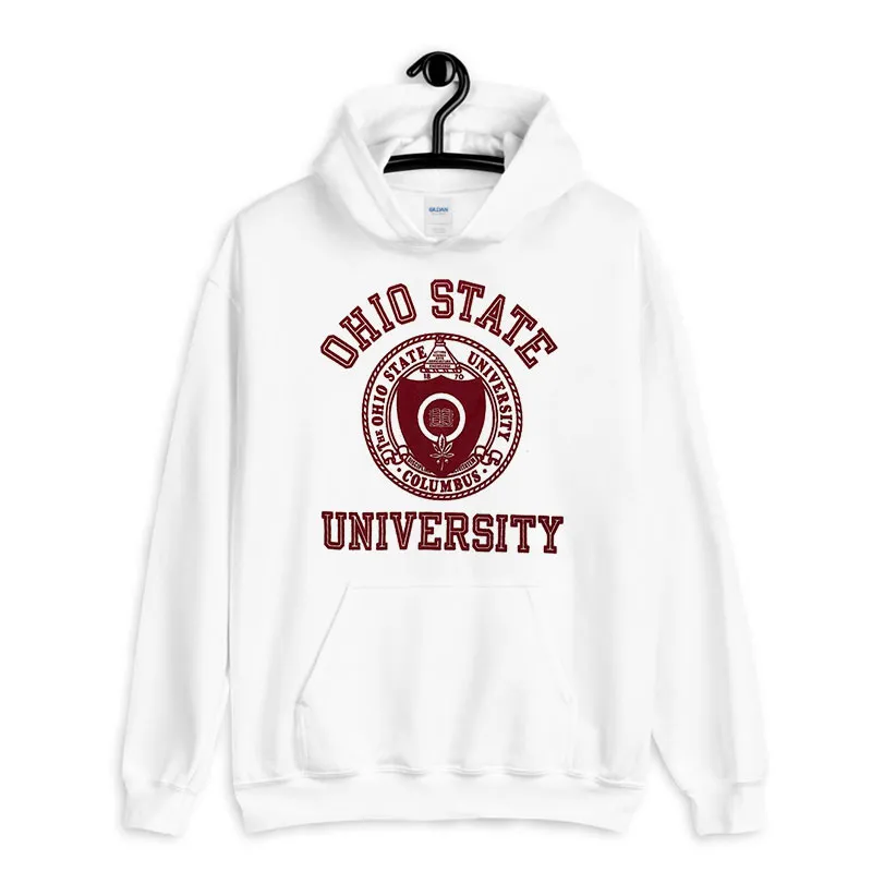 White Hoodie University Ohio State Sweatshirt Vintage 70s