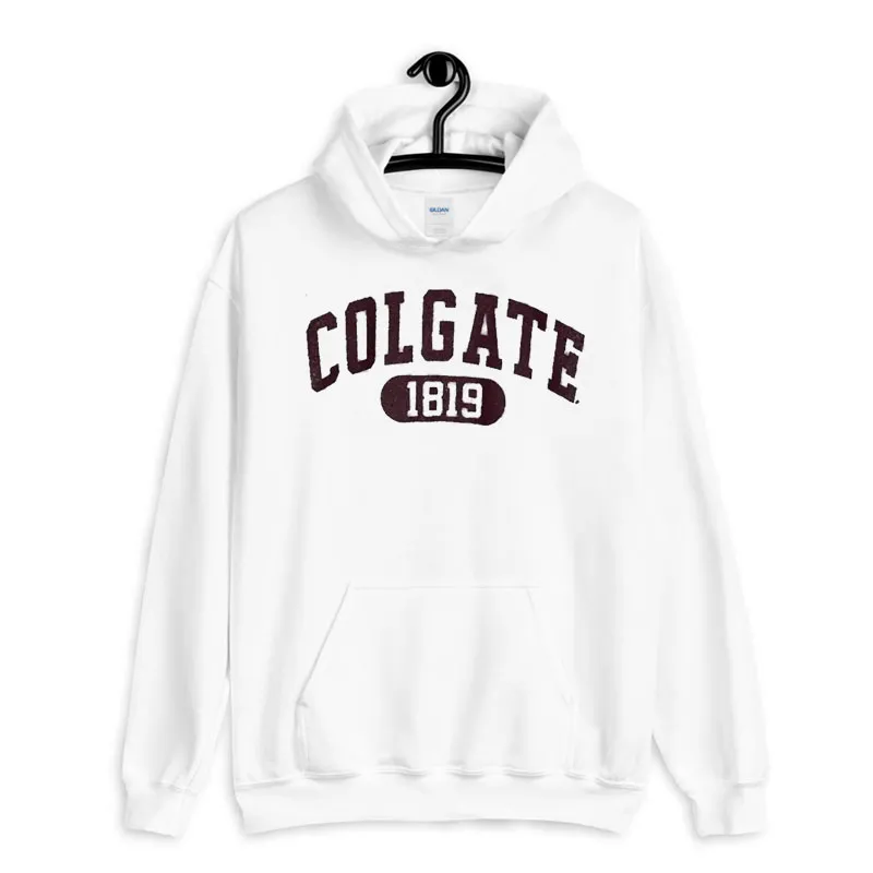 White Hoodie Vintage 1819 Colgate Sweatshirt
