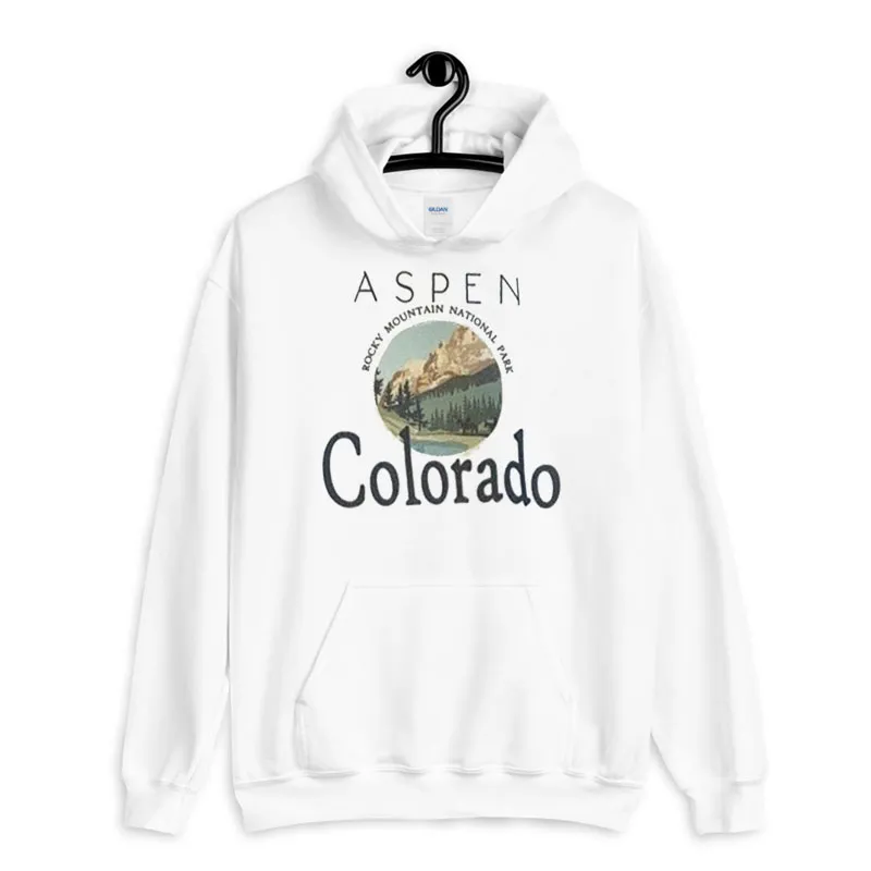 White Hoodie Vintage 90s Aspen Colorado Princess Polly Sweatshirt