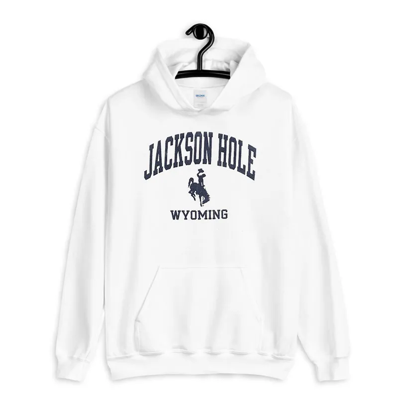 White Hoodie Vintage 90s Jackson Hole Wyoming Sweatshirt
