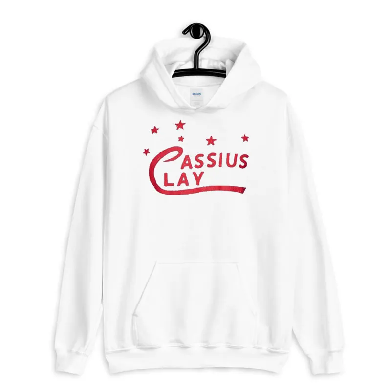 White Hoodie Vintage Cassius Clay Sweatshirt