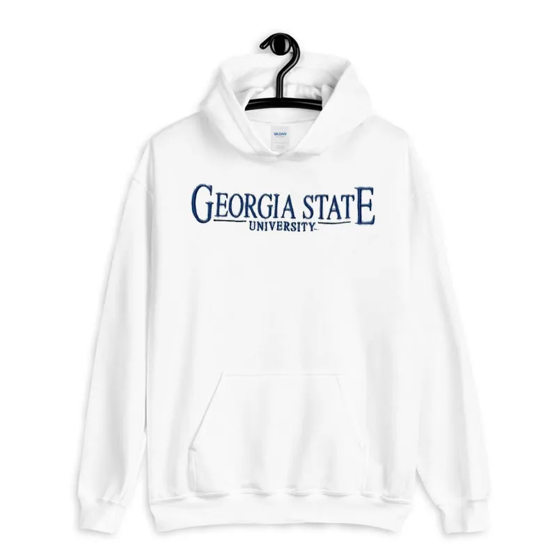 White Hoodie Vintage University Georgia State Sweatshirt