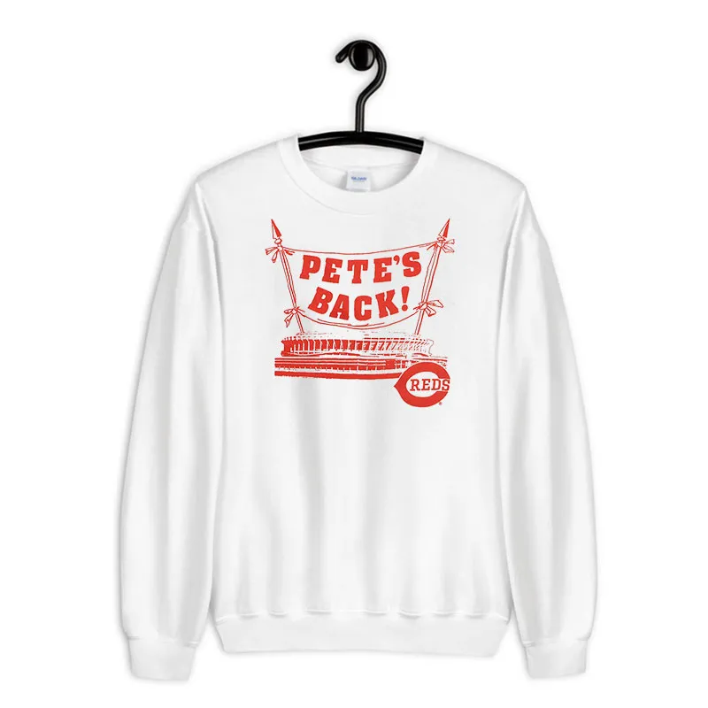 White Sweatshirt 1970s Cincinnati Reds Pete Rose T Shirt