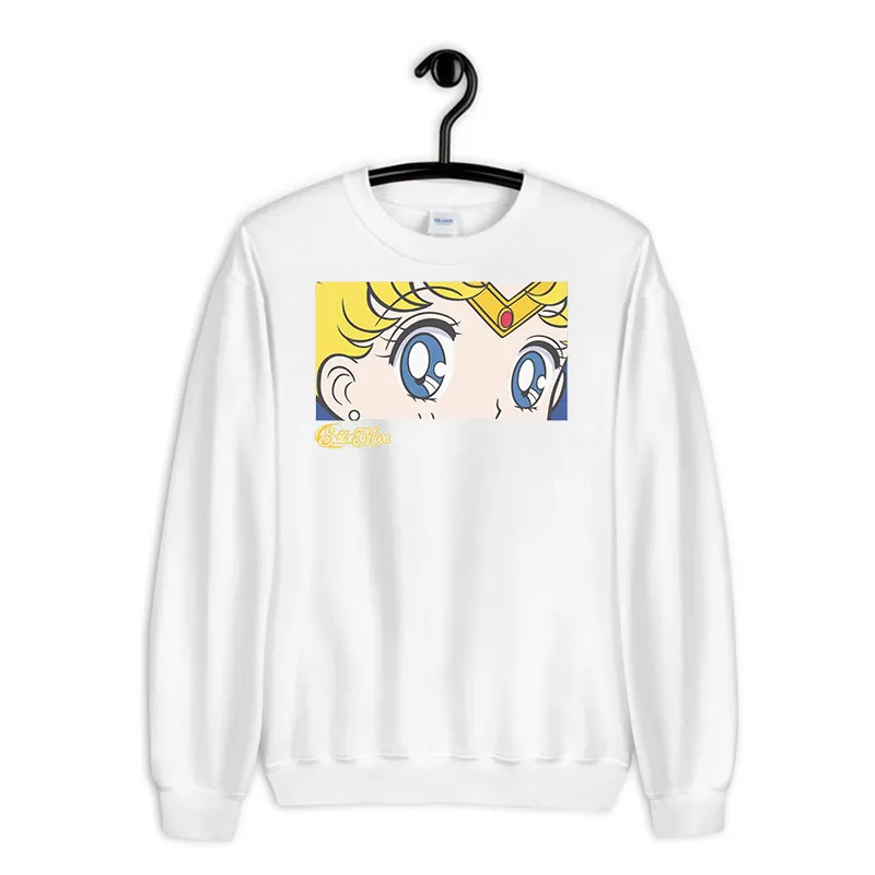 White Sweatshirt Pretty Guardian 90s Sailor Moon Eyes Shirt