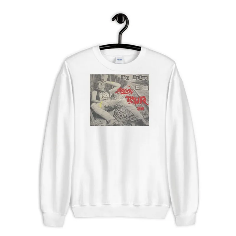 White Sweatshirt Vintage 1990 Suicide Tour Gg Allin Shirt