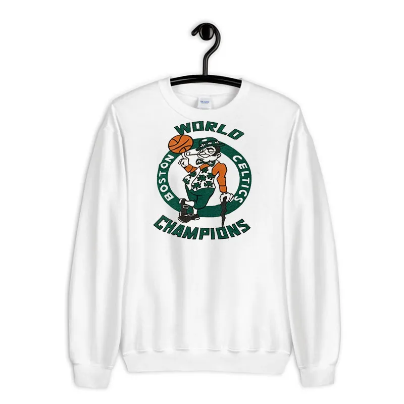 White Sweatshirt Vintage 80s World Champs Nba Boston Celtics Shirt