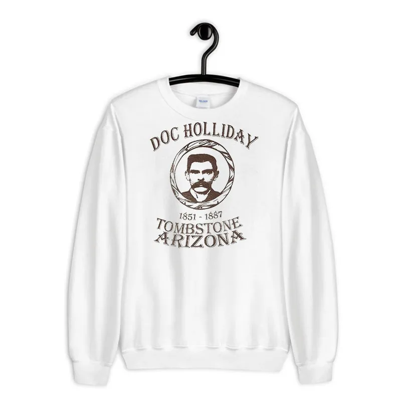 White Sweatshirt Vintage Doc Holiday Huckleber 90's Tombstone T Shirt