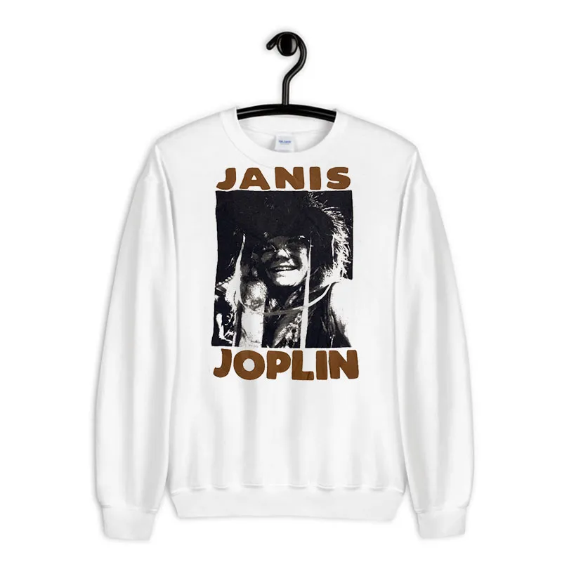 White Sweatshirt Vintage Memories Janis Joplin T Shirt