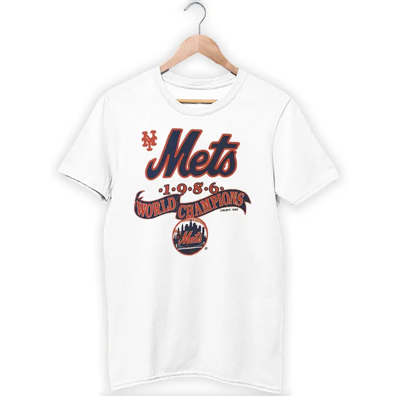 White T Shirt 1986 World Series Champs Vintage Mets Sweatshirt